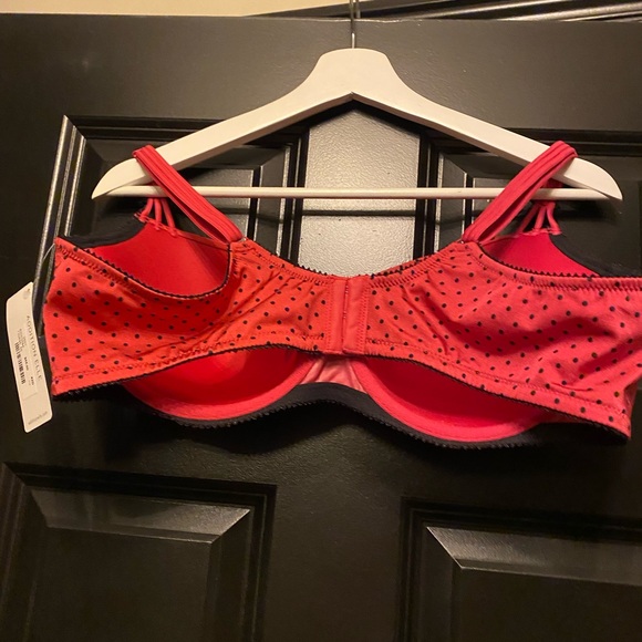 Additionelle NWT balconette bra 42D red/pink polka dot - Picture 7 of 9